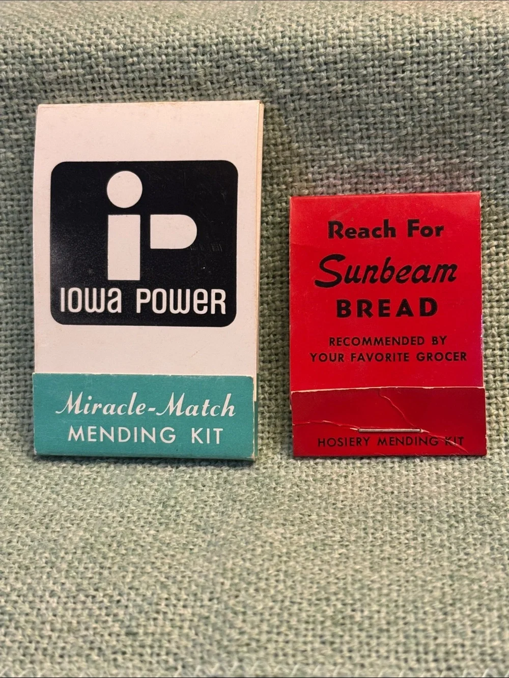 Two Iowa Vintage Advertising Sewing Ephemera